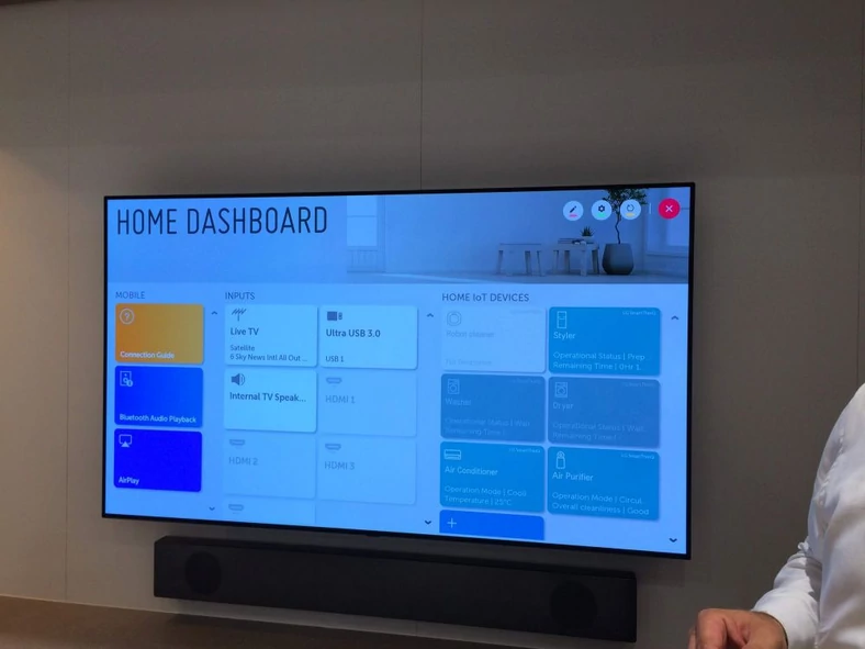 LG na IFA 2019 - panel Home Dashboard