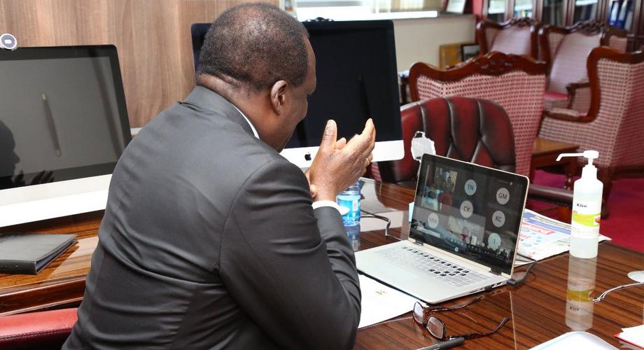 Council of Governors Chair Wycliffe Oparanya during a past meeting with the National Treasury