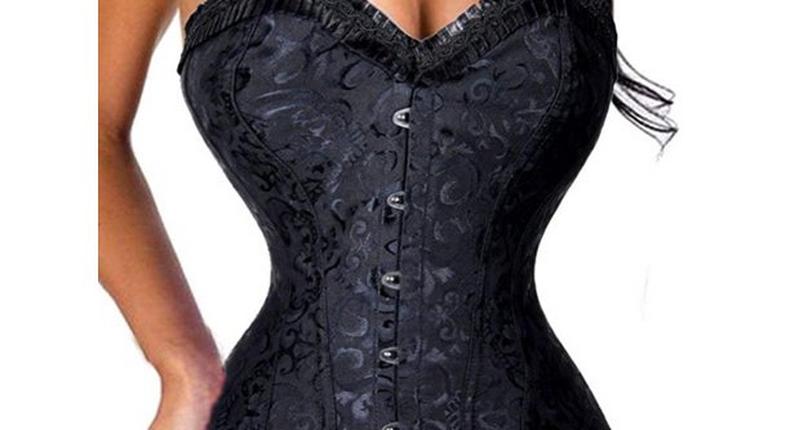 Woman wearing a corset {walmart}