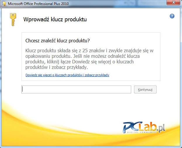 MS Office 2010 – tym razem bez klucza produktu nie obejdzie się (kliknij, aby powiększyć)