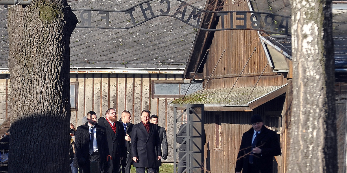 David Cameron w Auschwitz