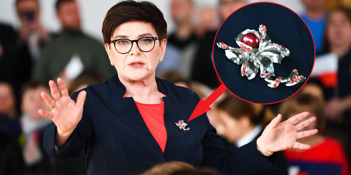 Beata Szydło wróciła do Polski, a razem z nią - broszka! "To nie przypadek".