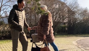 Anja Mit sa mužem i sinom 