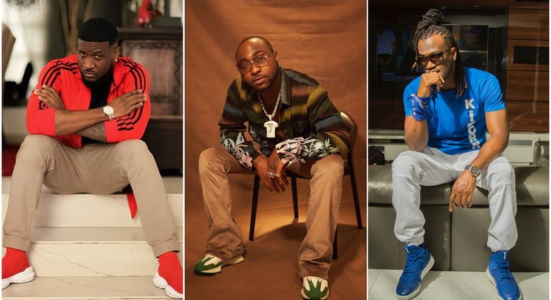 Davido tweets about celebrities who attended Psquare's separate birthday parties [Instagram/PeterPsquare] [Instagram/Davido] [Instagram/IamKingRudy]