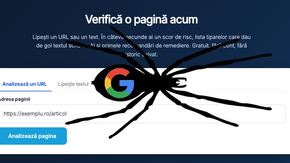 O agenție SEO din România lansează un tool gratuit care verifică riscul de penalizare al conținutului generat cu AI