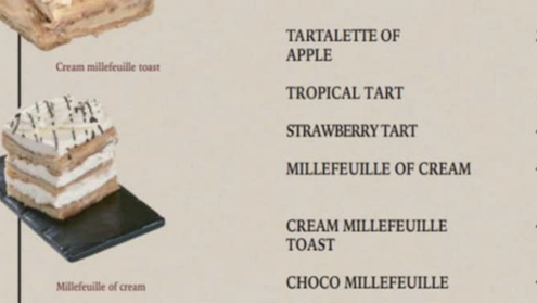 Menu kaviarne v Seville.