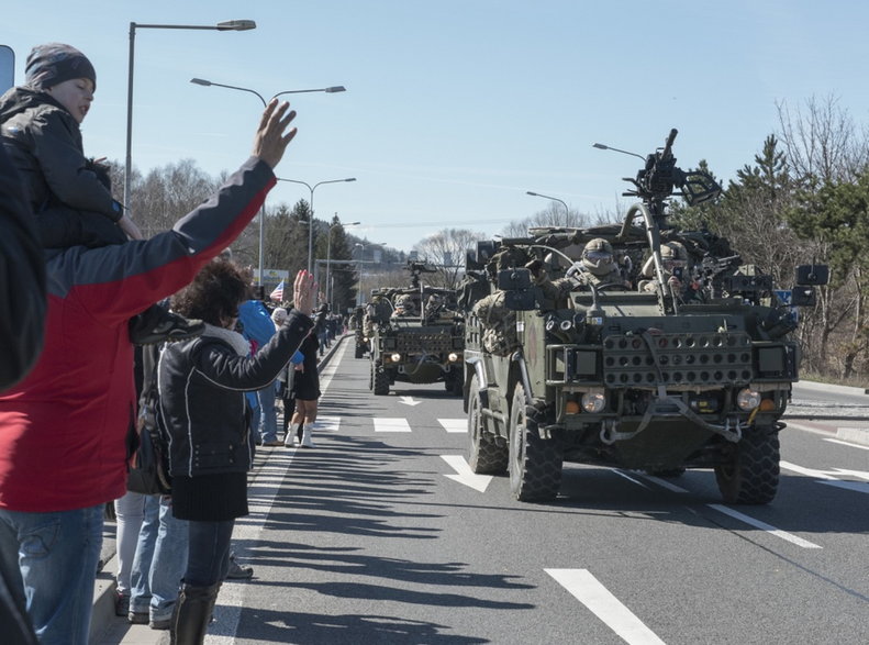 Amerykańscy żołnierze wjeżdżają do Polski, marzec 2017 r.