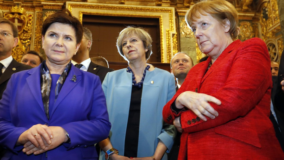 Leaders visit Saint John's Co-Cathedral during a break in the European Union leaders summit in Malta