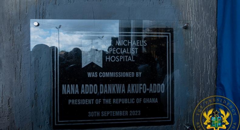 Akufo-Addo-cutting commissions St Michaels Hospital