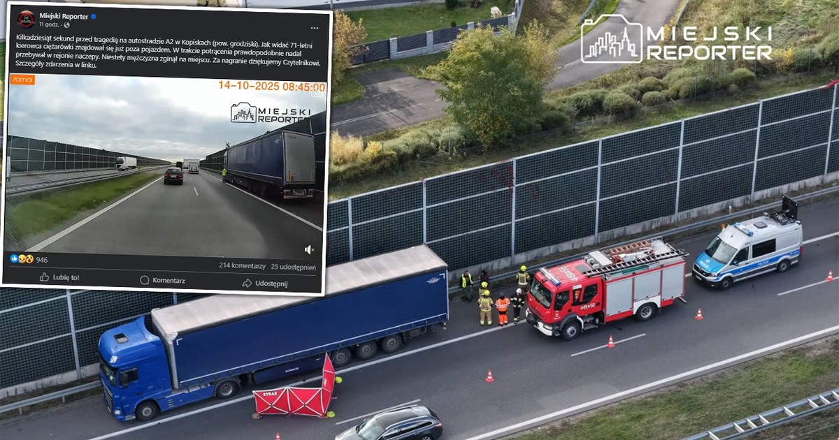 To było na sekundy przed tragedią. Pojawiło się nagranie z A2. "Dziki zachód"