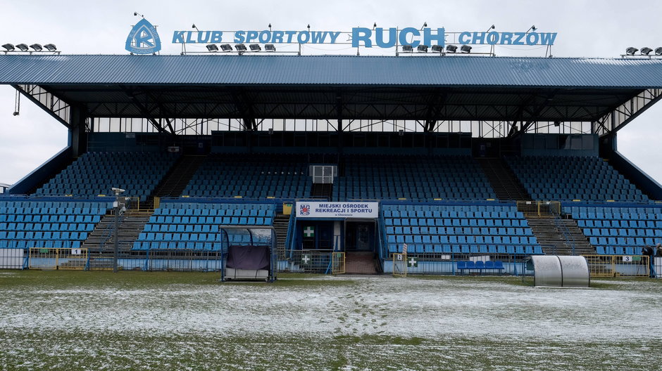 Widok na stadion Ruchu Chorzów