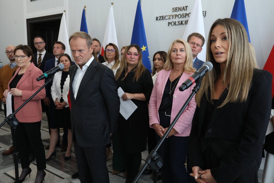 Donald Tusk i Małgorzata Rozenek