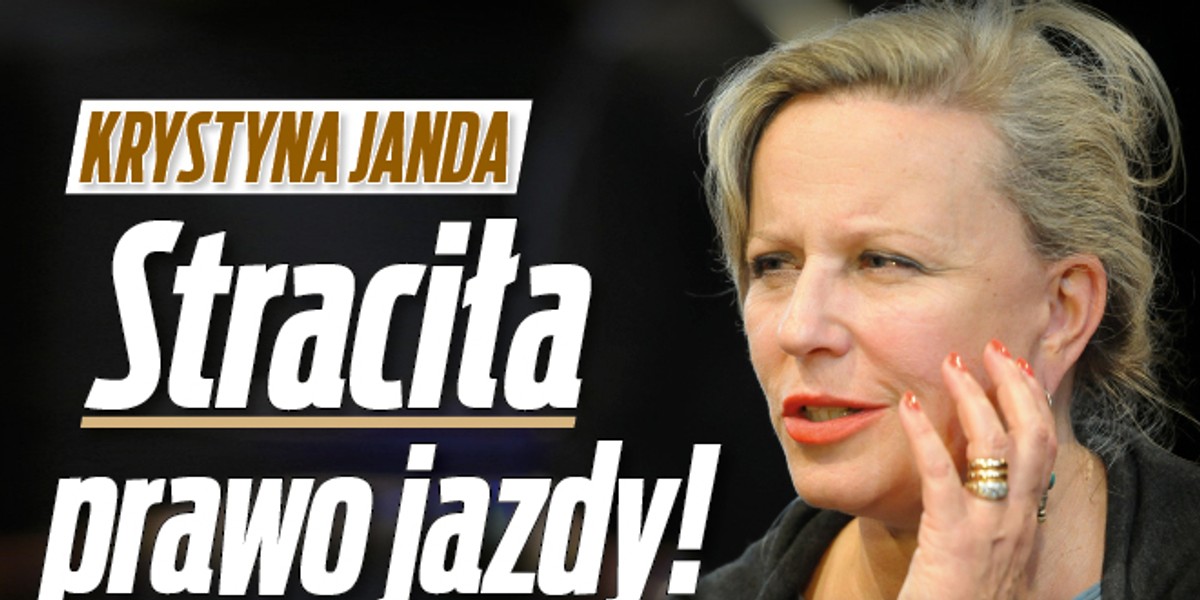 Krystyna Janda straciła prawo jazdy przez synów