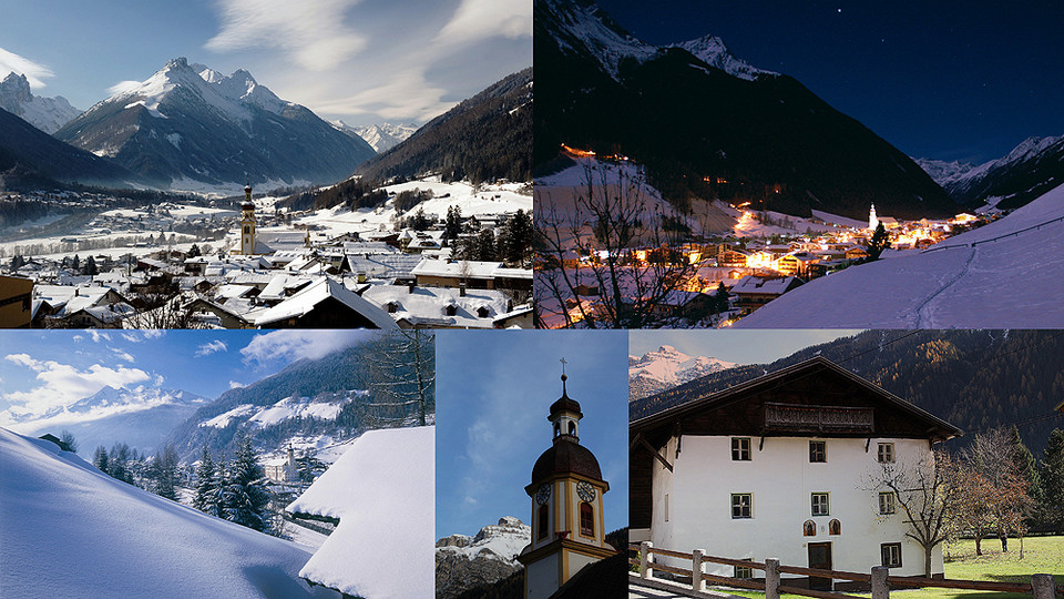 Austria - zima w Dolinie Sztubajskiej (Stubaital) - Neustift