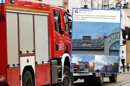 Skutki upałów. Pożar instalacji fotowoltaicznej na hotelu w Płońsku, 17 osób ewakuowanych