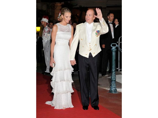 Książę Monako ze świeżo poślubioną małżonką