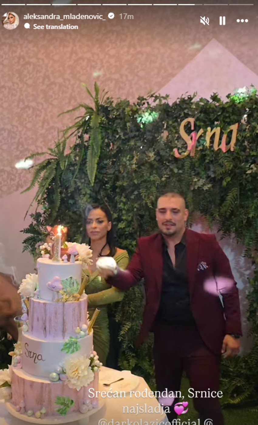 Darko Lazić i Katarina Lazić slave ćerki rođendan
