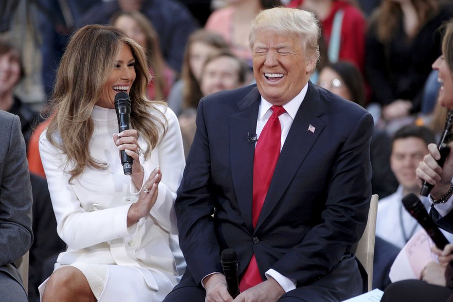 Melania i Donald Trumpowie