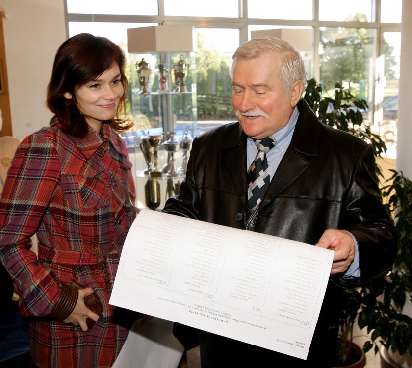 Lech Wałęsa z córką Brygidą