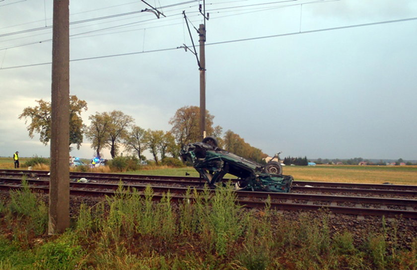 Samochód osobowy zderzył się z pociągiem