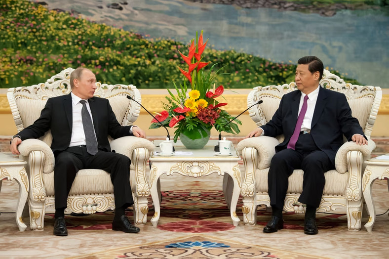 Władimir Putin i Xi Jinping w Pekinie