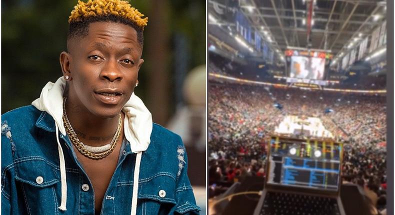 Shatta Wale’s ‘Designer’ song bangs at NBA game between Raptors and Knicks