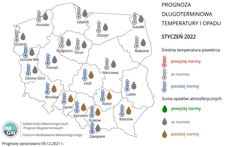 Styczeń w części kraju będzie zimny