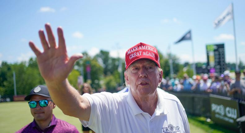 Donald Trump at his Bedminster golf club last year.Seth Wenig/AP