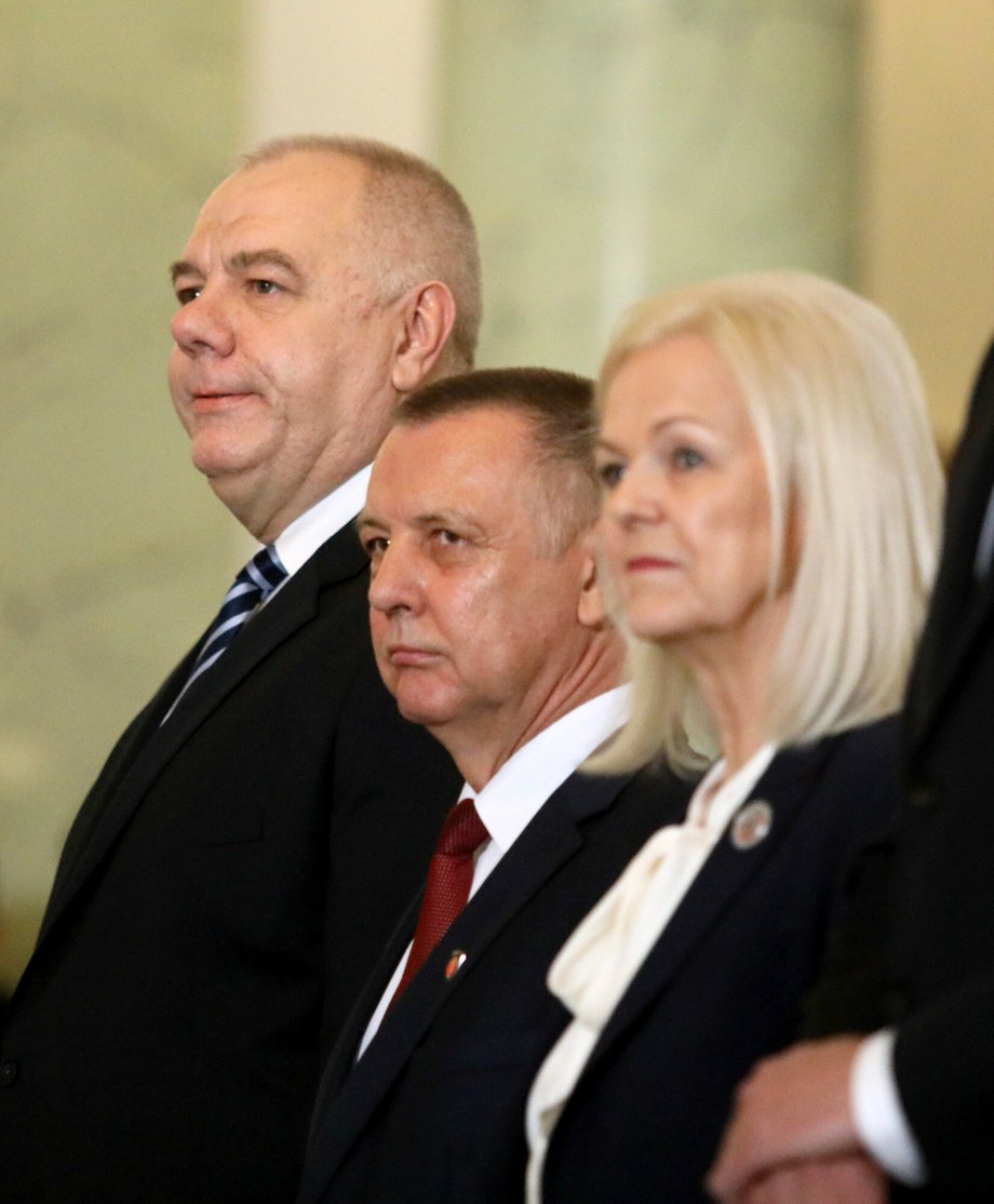 Jacek Sasin i Marian Banaś w Pałacu Prezydenckim