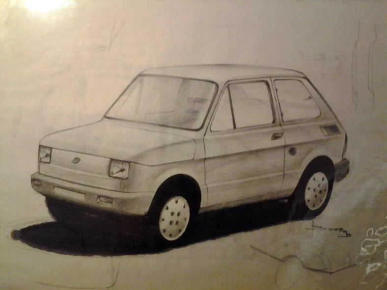 Fiat 126 el, szkic Luciano Bove