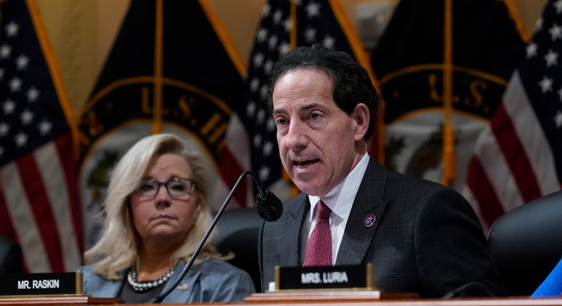 Rep. Jamie Raskin, D-Md., speaks at a hearing of the House committee investigating the Jan. 6 attack on the U.S. Capitol.