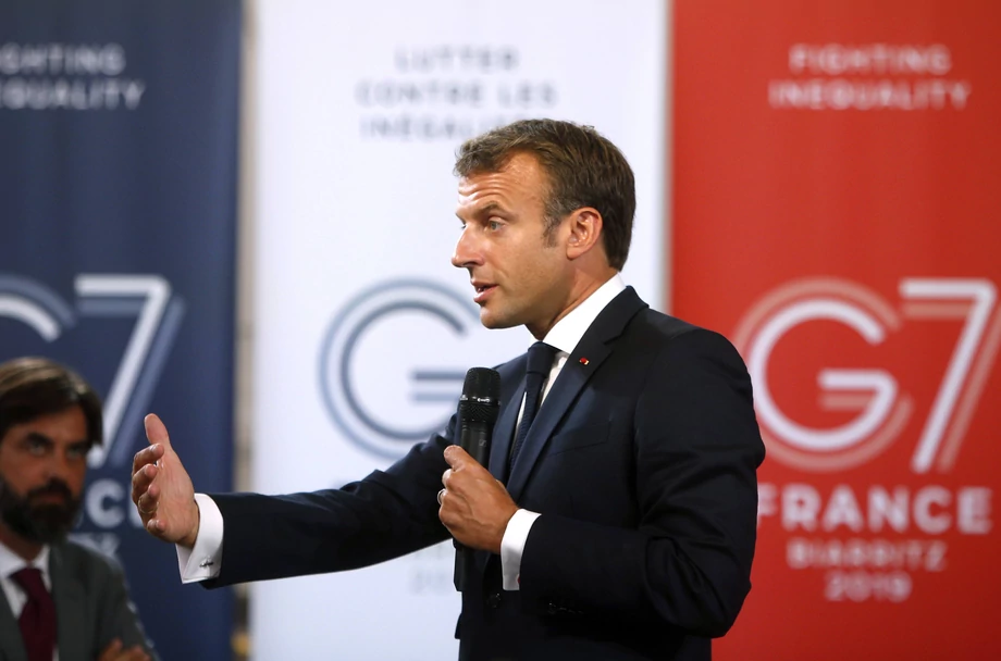 Emmanuel Macron liczy, że wykorzysta szczyt G7 w polityce wewnętrznej Francji.