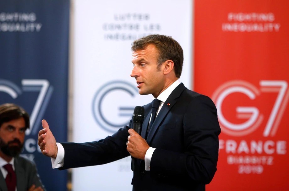 Emmanuel Macron liczy, że wykorzysta szczyt G7 w polityce wewnętrznej Francji.