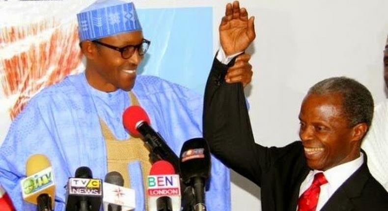 APC Presidential candidate, Muhammadu Buhari unveils Yemi Osibanjo as running mate