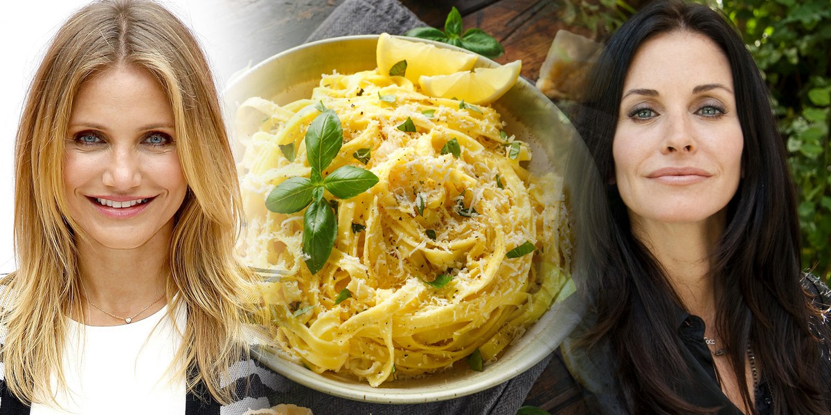 Cameron Diaz i Courteney Cox kochają spaghetti al limone. Każda z nich robi je jednak inaczej.