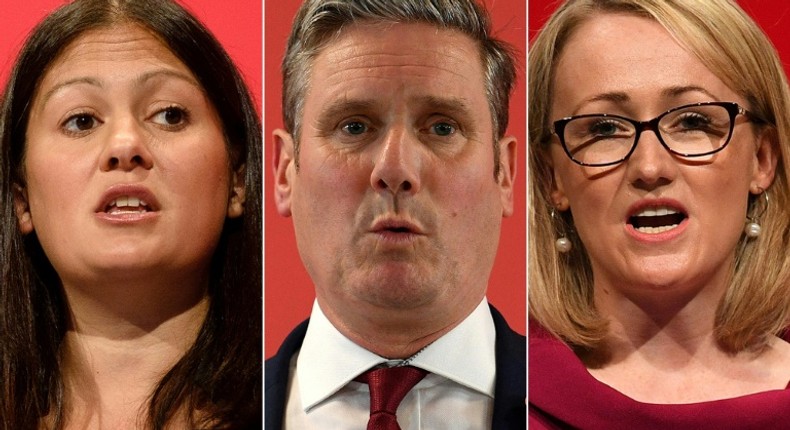 The three Labour leadership candidates (L-R) Lisa Nandy, Keir Starmer and Rebecca Long-Bailey