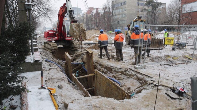 Robotnicy na Curie-Skłodowskiej we Wrocławiu