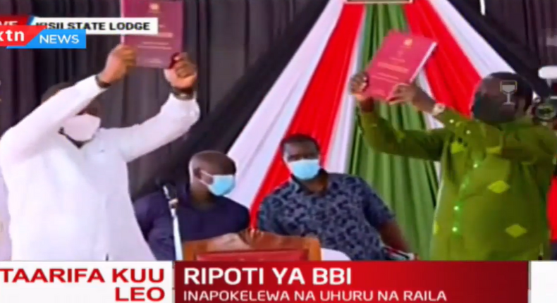 Uhuru, Raila receive final BBI report at Kisii State Lodge 