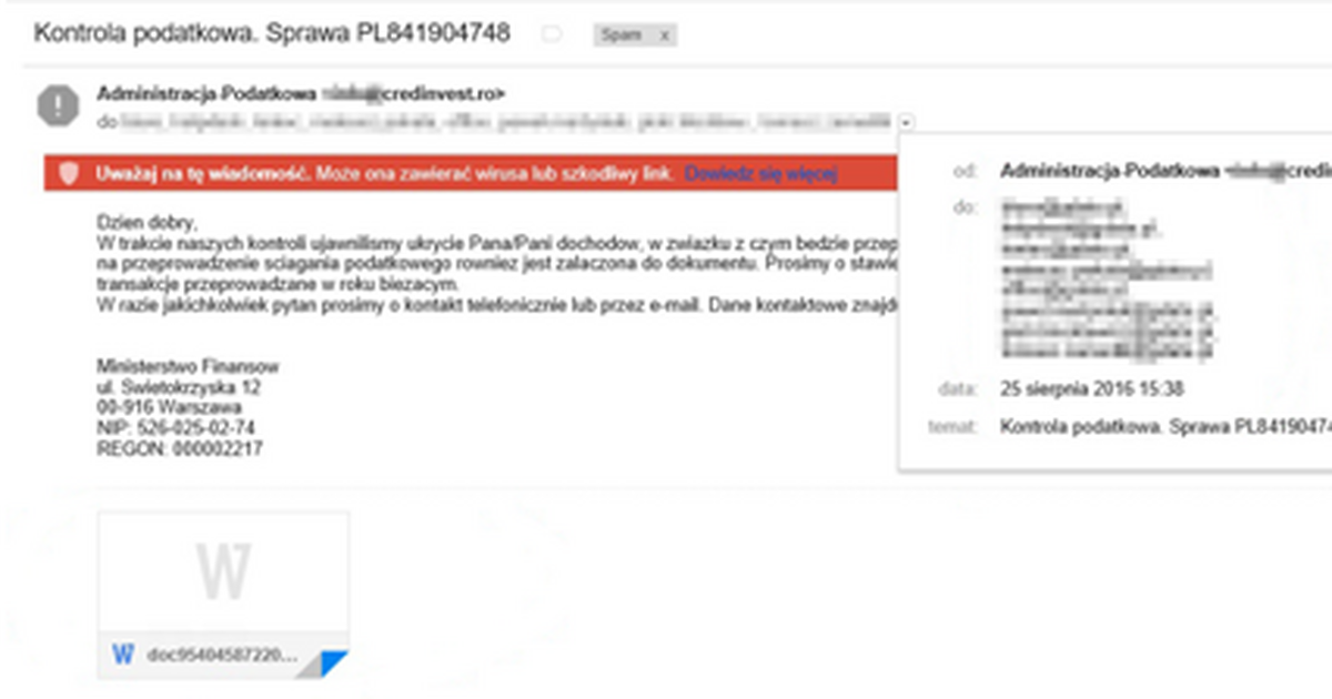 Fałszywa Kontrola Podatkowa Uwaga Na Kolejne Oszustwo Cyberprzestępców 8238