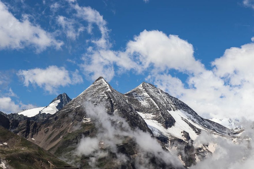 Großglockner Hochalpenstraße - widok z tarasu Kaiser-Franz-Josefs-Höhe