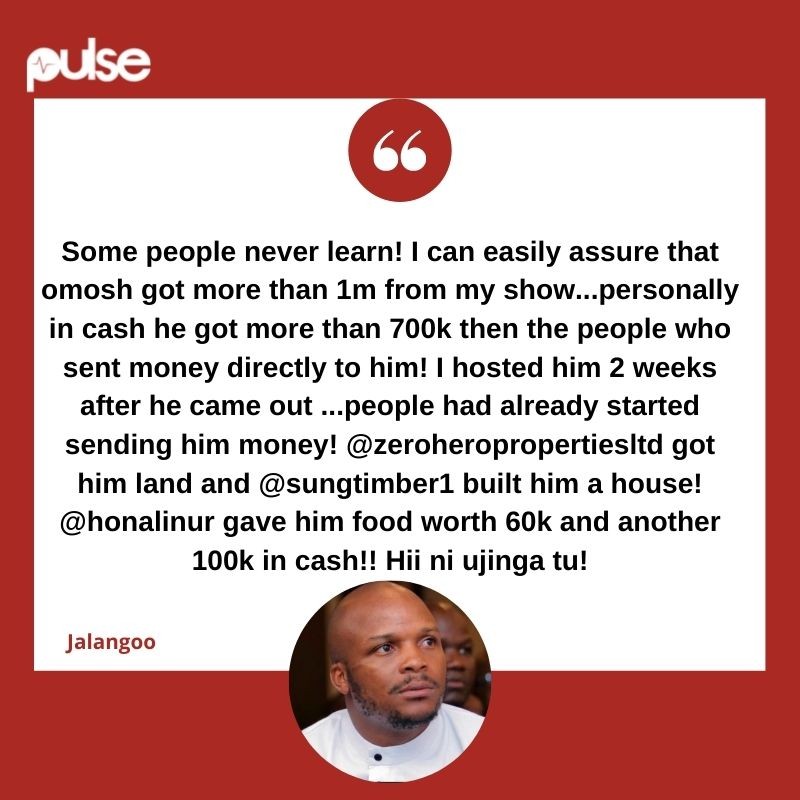 Omosh hits back at critics bashing him after he pleaded for help again