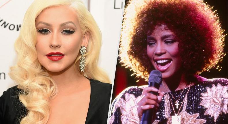 Christina Aguilera and Whitney Houston