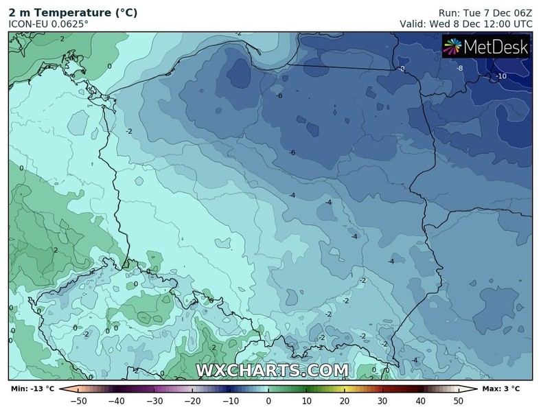 Temperatura nadal niska