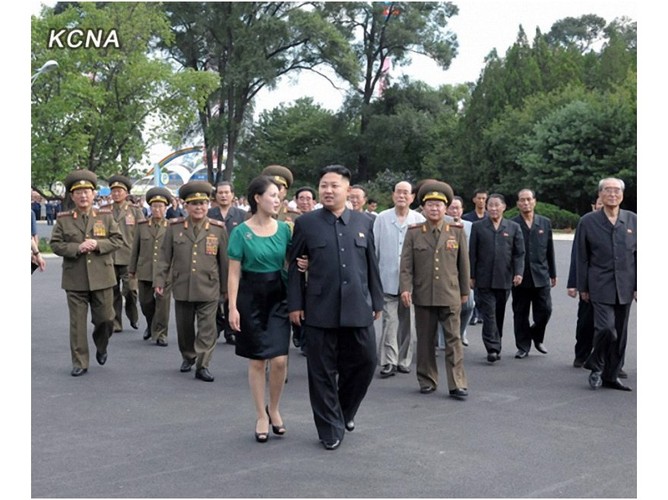 Kim Dzong Un i jego żona Ri Sol-Ju