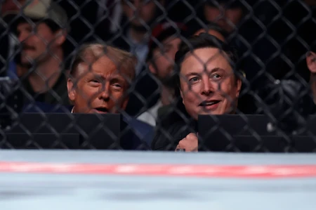 Donald Tramp i Ilon Mask na takmičenju UFC u Njujorku 16. novembra