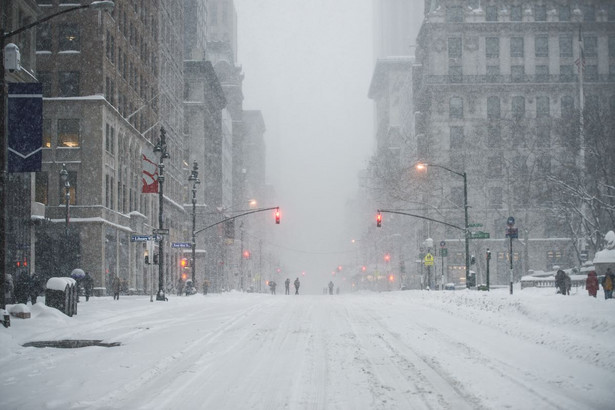 Burza śnieżna w Nowym Jorku