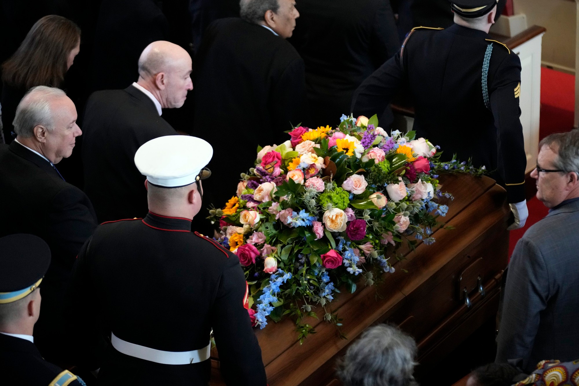 Posledná rozlúčka bývalej prvej dámy USA Rosalynn Carter.