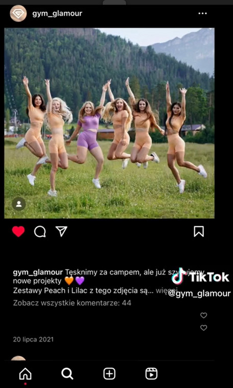 Gym Glamour na TikToku