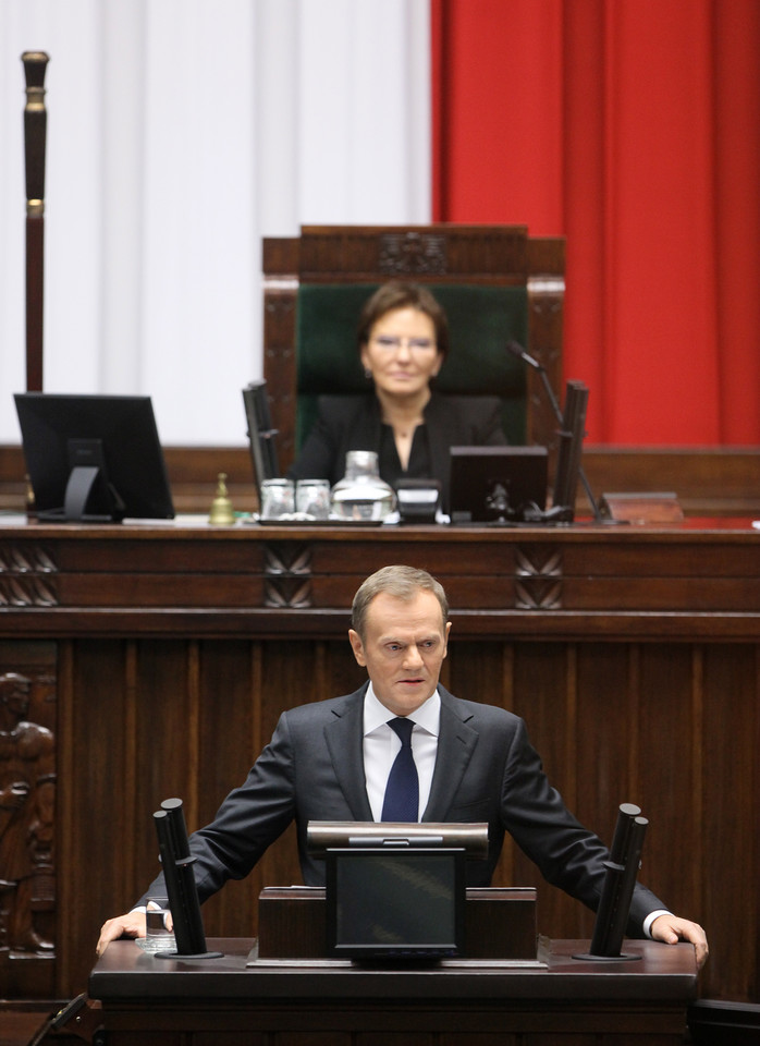 WARSZAWA SEJM NOWY RZĄD EXPOSE TUSK