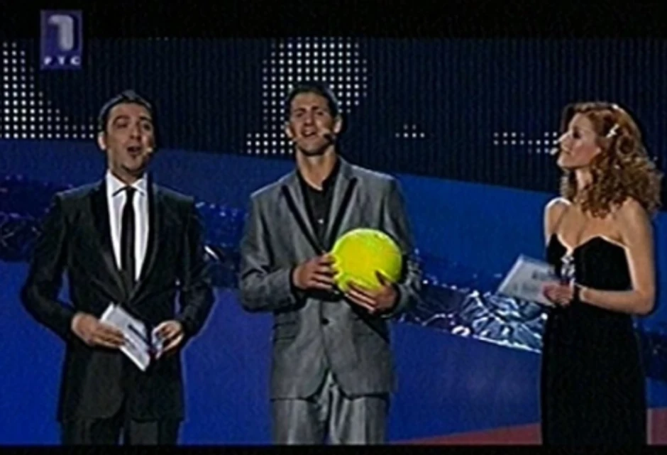 Novak Đoković kao specijalan gost na Evroviziji u Beogradu 2008 godine